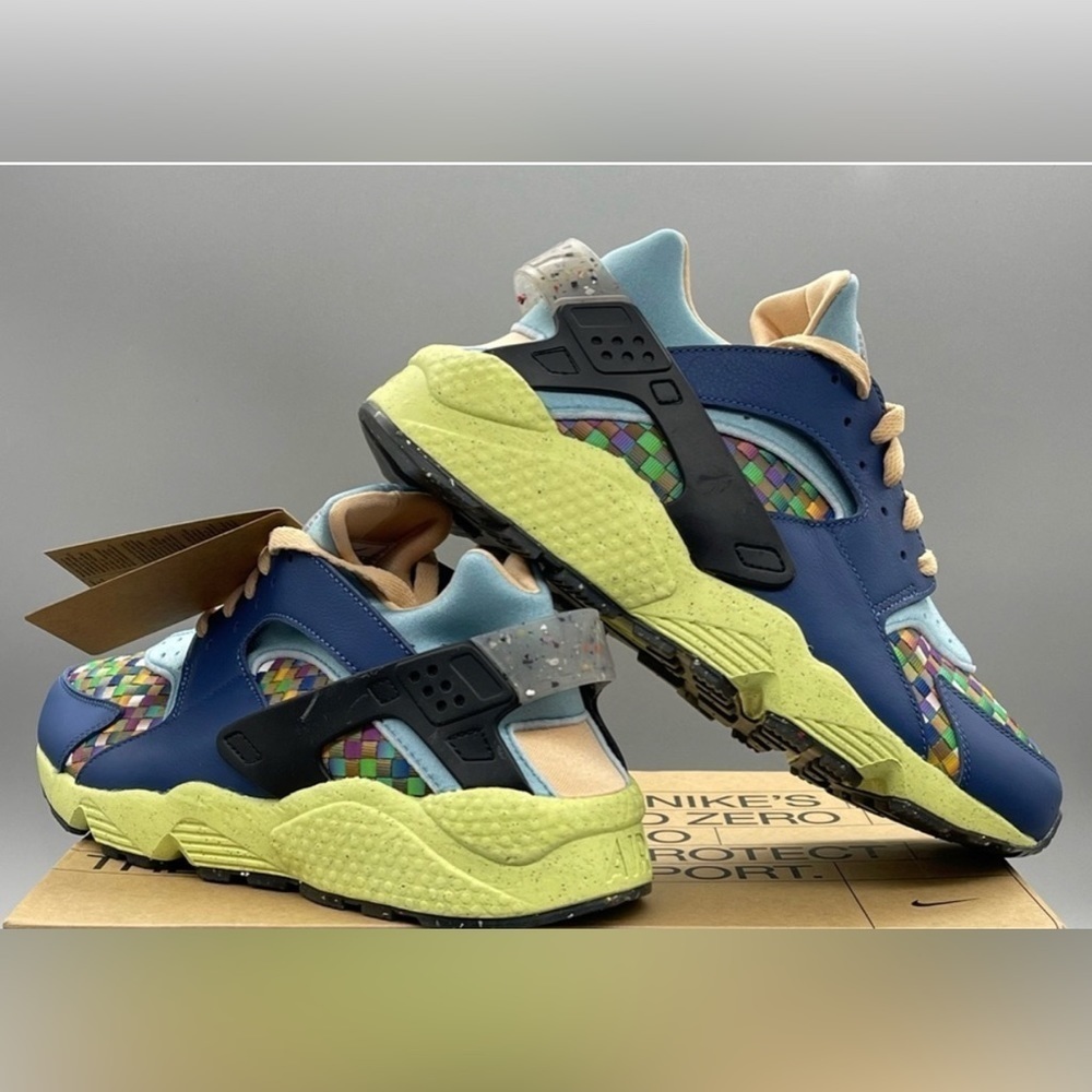 Nike Air Huarache Crater Color Woven Blue Sneaker Brand New - Picture 3 of 7